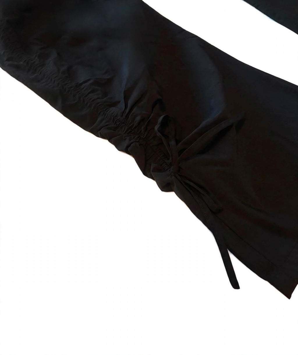 PANTALONI NERI con fondo regolabile
