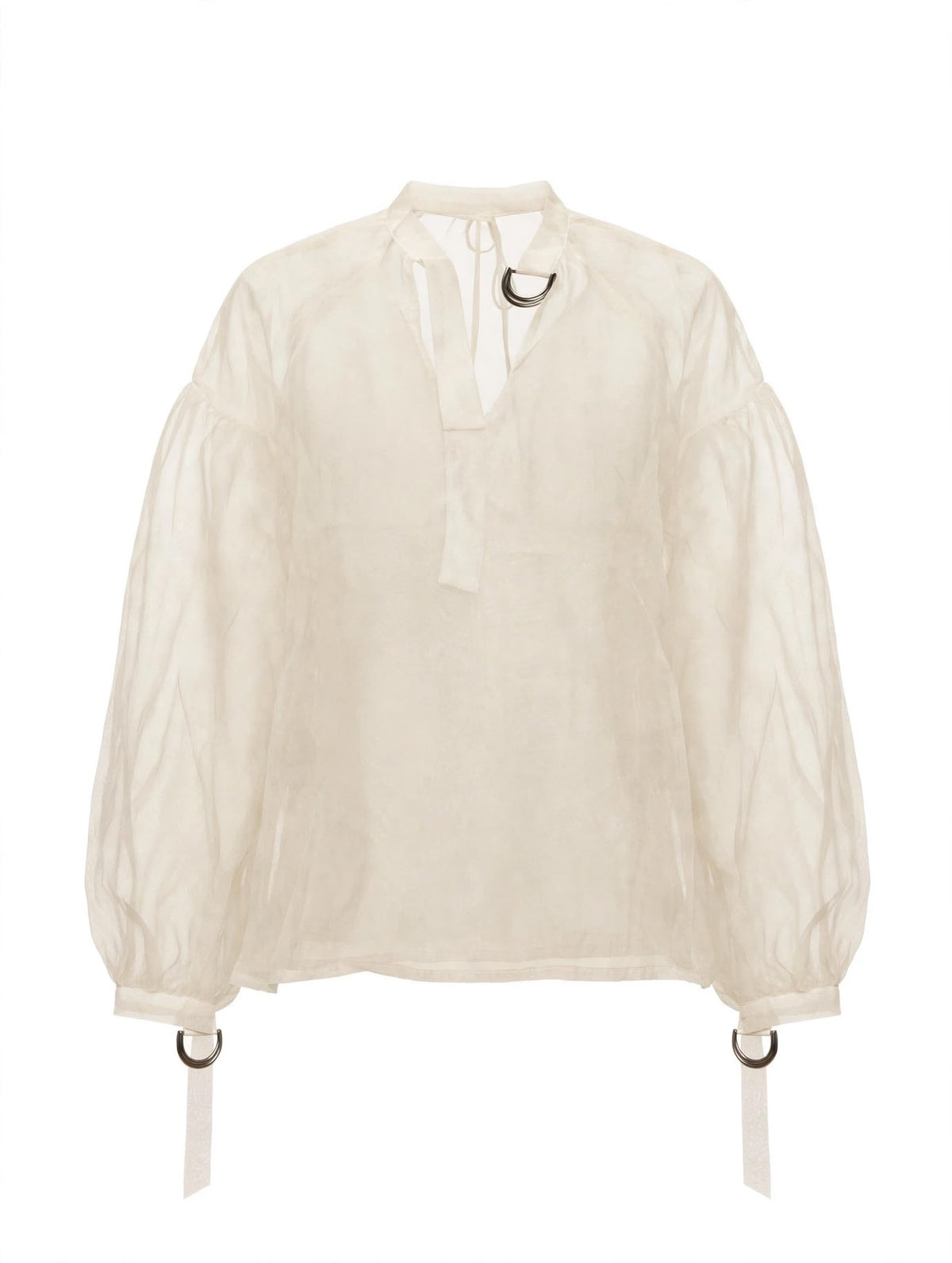 BLUSA TRASPARENTE VARI COLORI con dettagli metallici