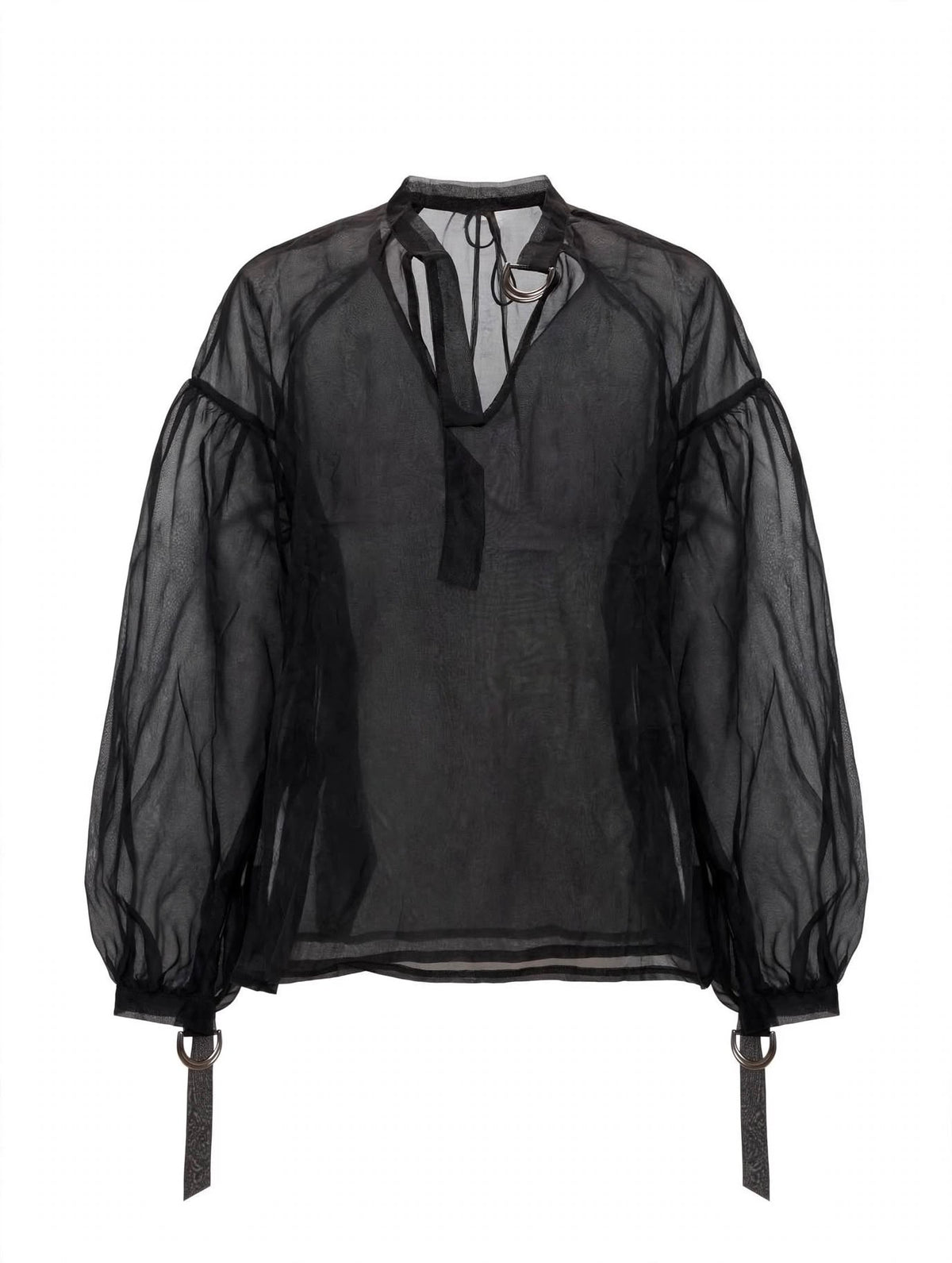 BLUSA TRASPARENTE VARI COLORI con dettagli metallici